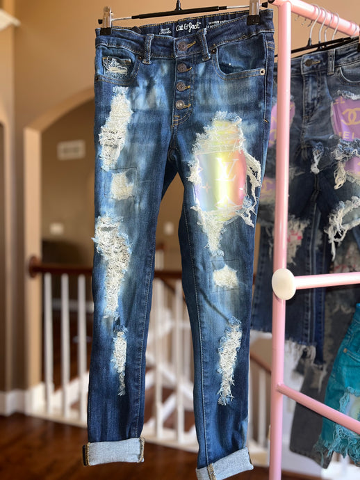 Girls 10 rainbow brand skinny’s