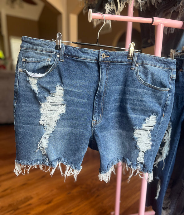 Womens 20 distressed shorty’s